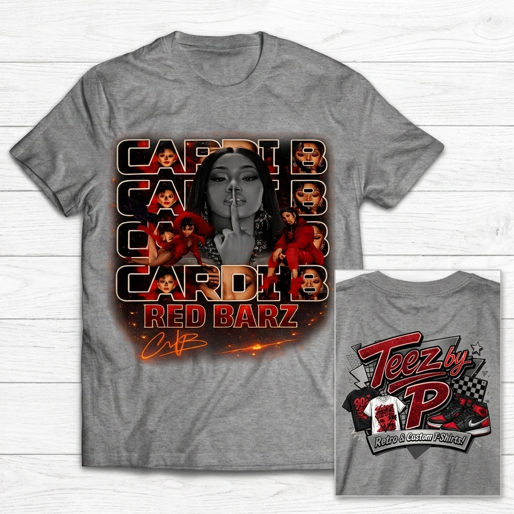 Cardi B Red Barz Tee