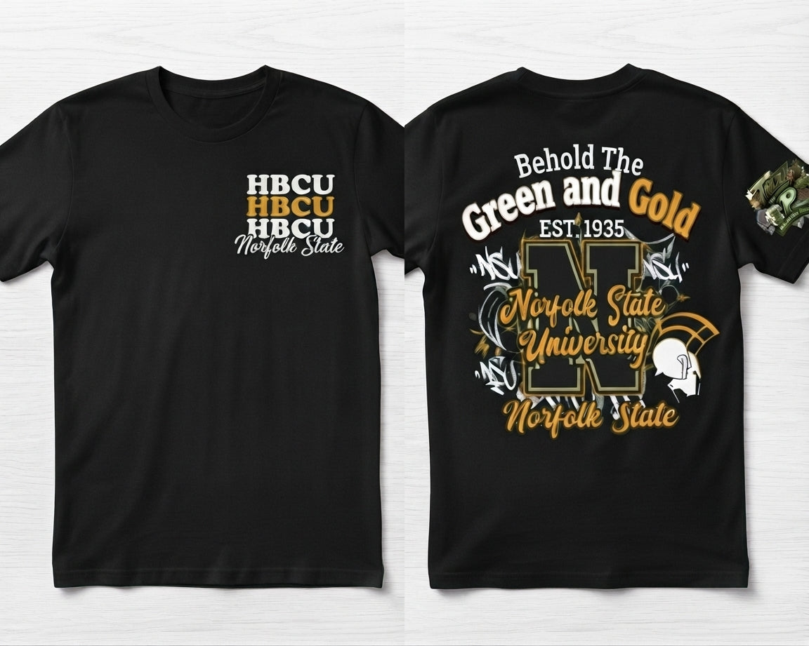 Norfolk State 'Behold the Green and Gold' HBCU Spartans Tee