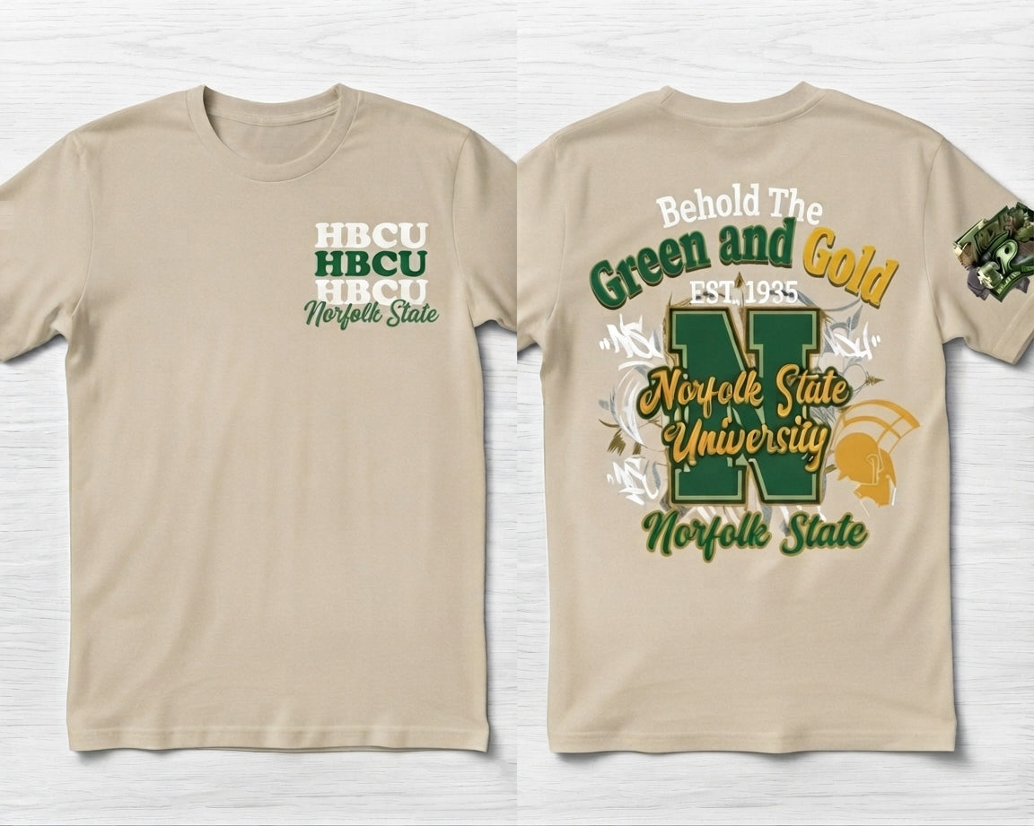 Norfolk State 'Behold the Green and Gold' HBCU Spartans Tee