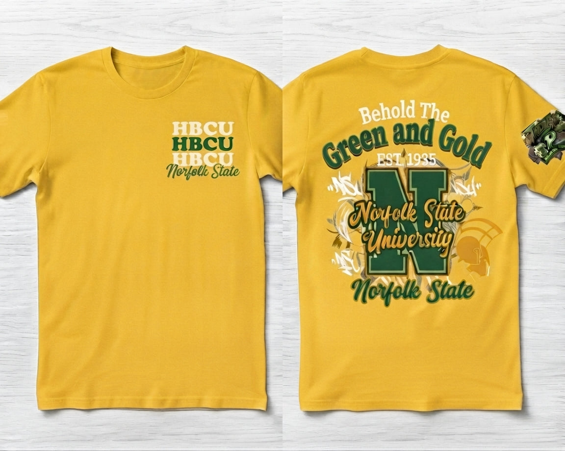 Norfolk State 'Behold the Green and Gold' HBCU Spartans Tee