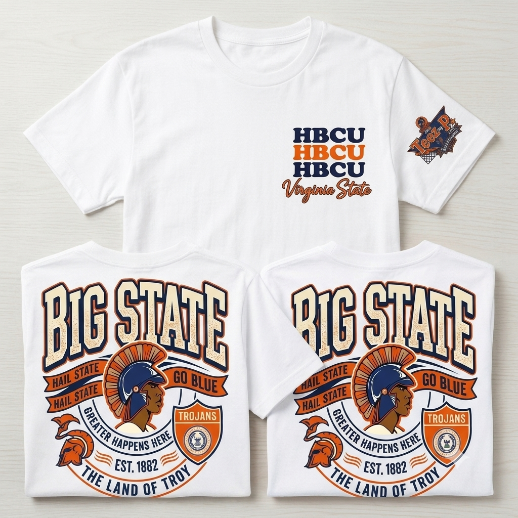 Virginia State 'Big State' HBCU Trojans Tee