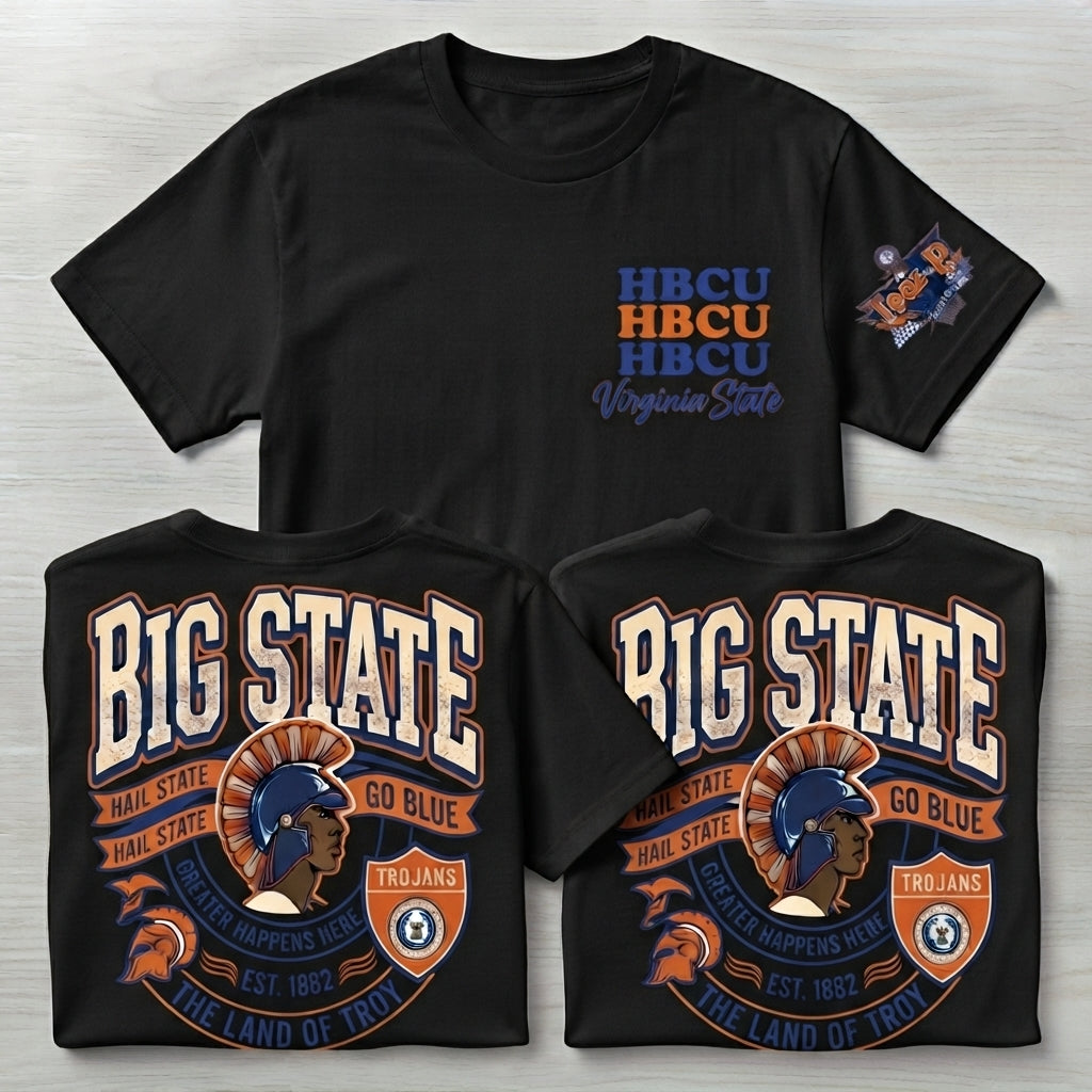 Virginia State 'Big State' HBCU Trojans Tee
