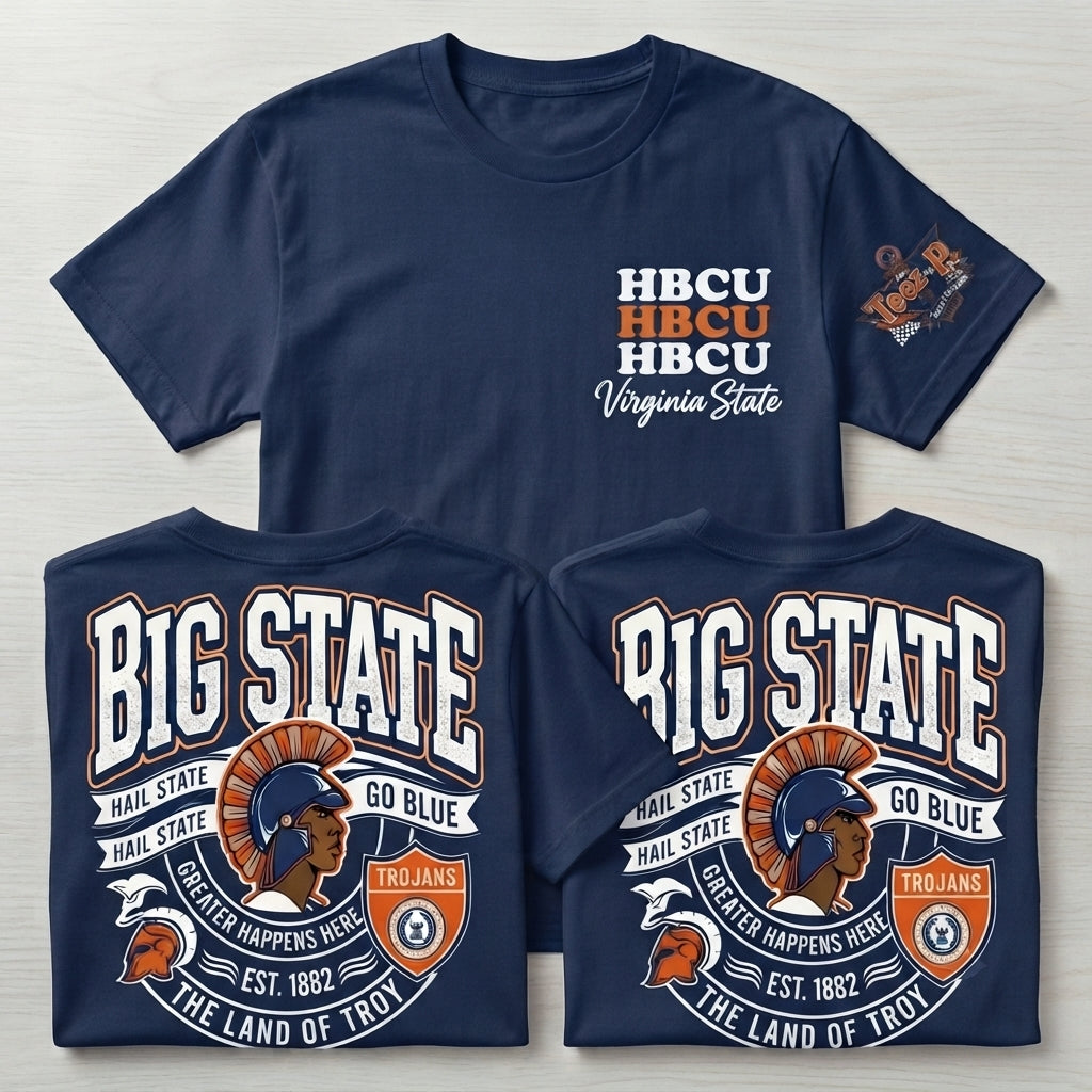 Virginia State 'Big State' HBCU Trojans Tee