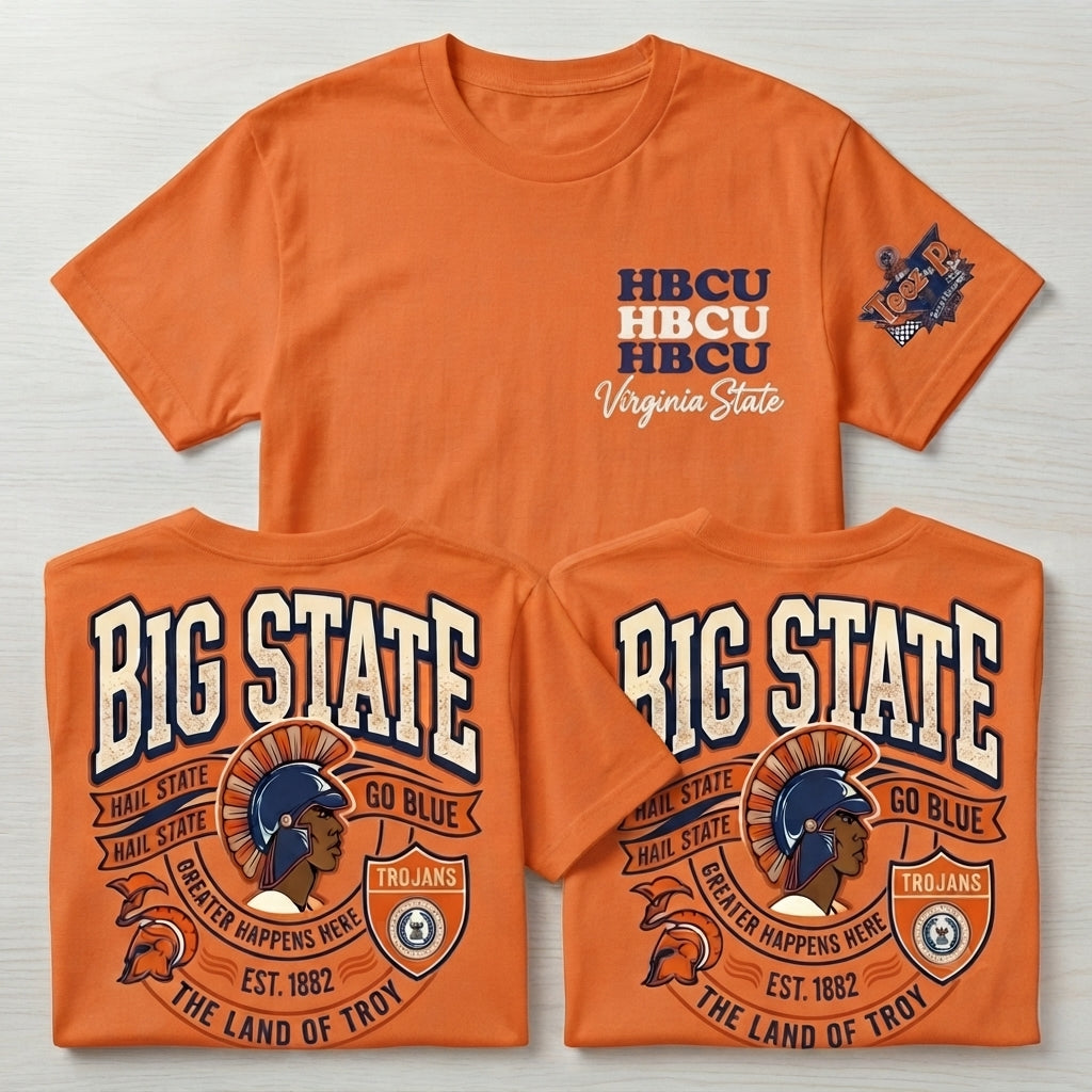 Virginia State 'Big State' HBCU Trojans Tee