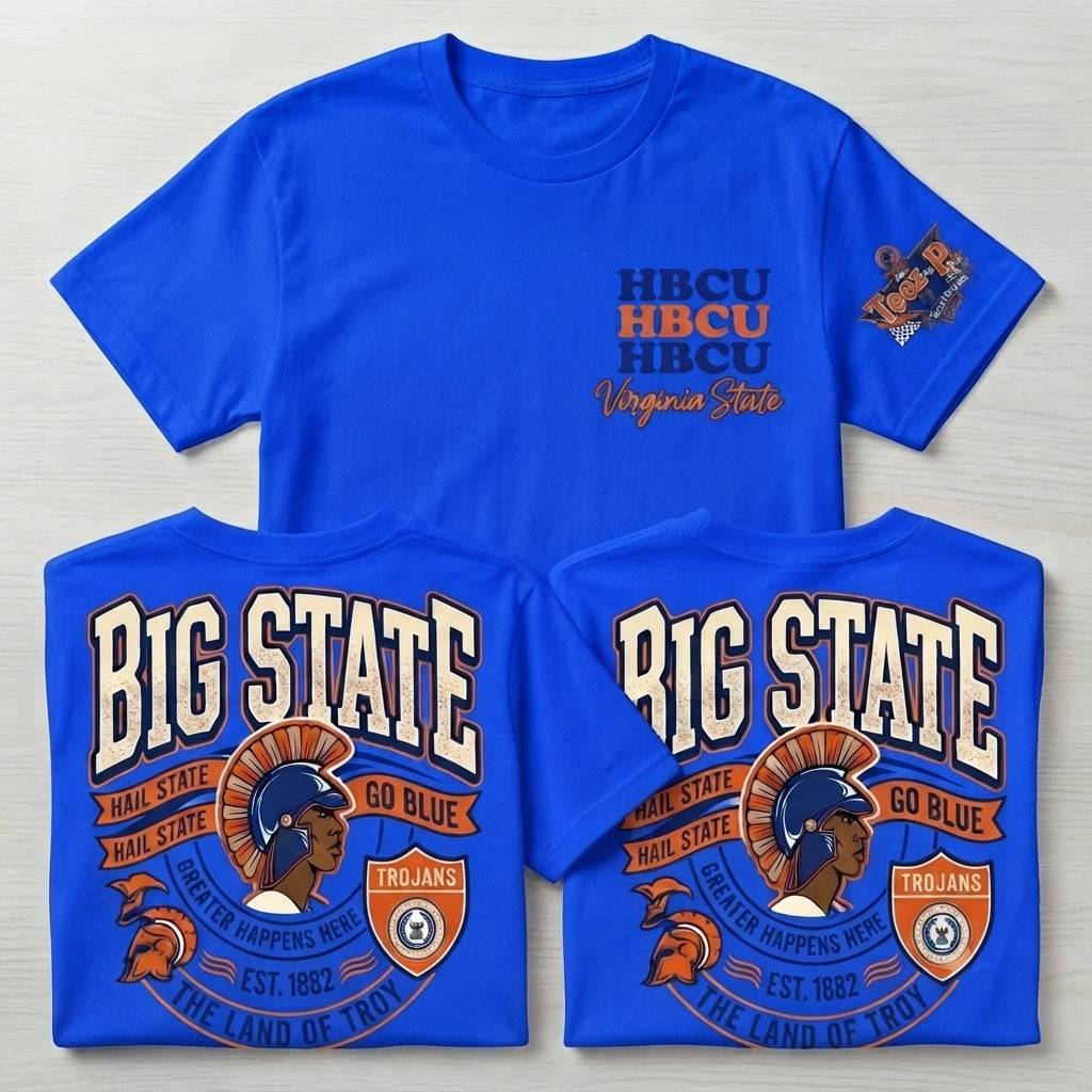 Virginia State 'Big State' HBCU Trojans Tee